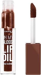 Rimmel Oh My Gloss Lip Oil Cappuccino Deep 010 Hydrating Vegan Cruelty Free