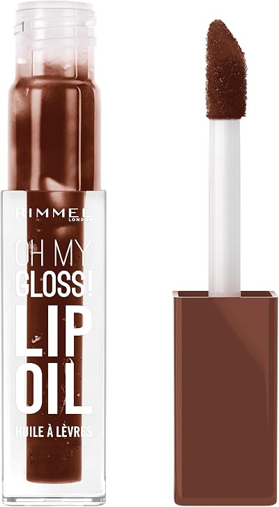 Rimmel Oh My Gloss Lip Oil Cappuccino Deep 010 Hydrating Vegan Cruelty Free