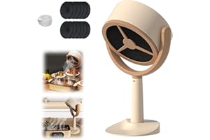 HYMEVROS Portable Smoke Purifier, Smoke Filter Smoke Purifier Fan for Smoking Indoors Range Hood with 12pc Replaceable Activated Carbon Filter Cotton Indoor Kitchen Mini Fan Range Hood (Plug-In Model)