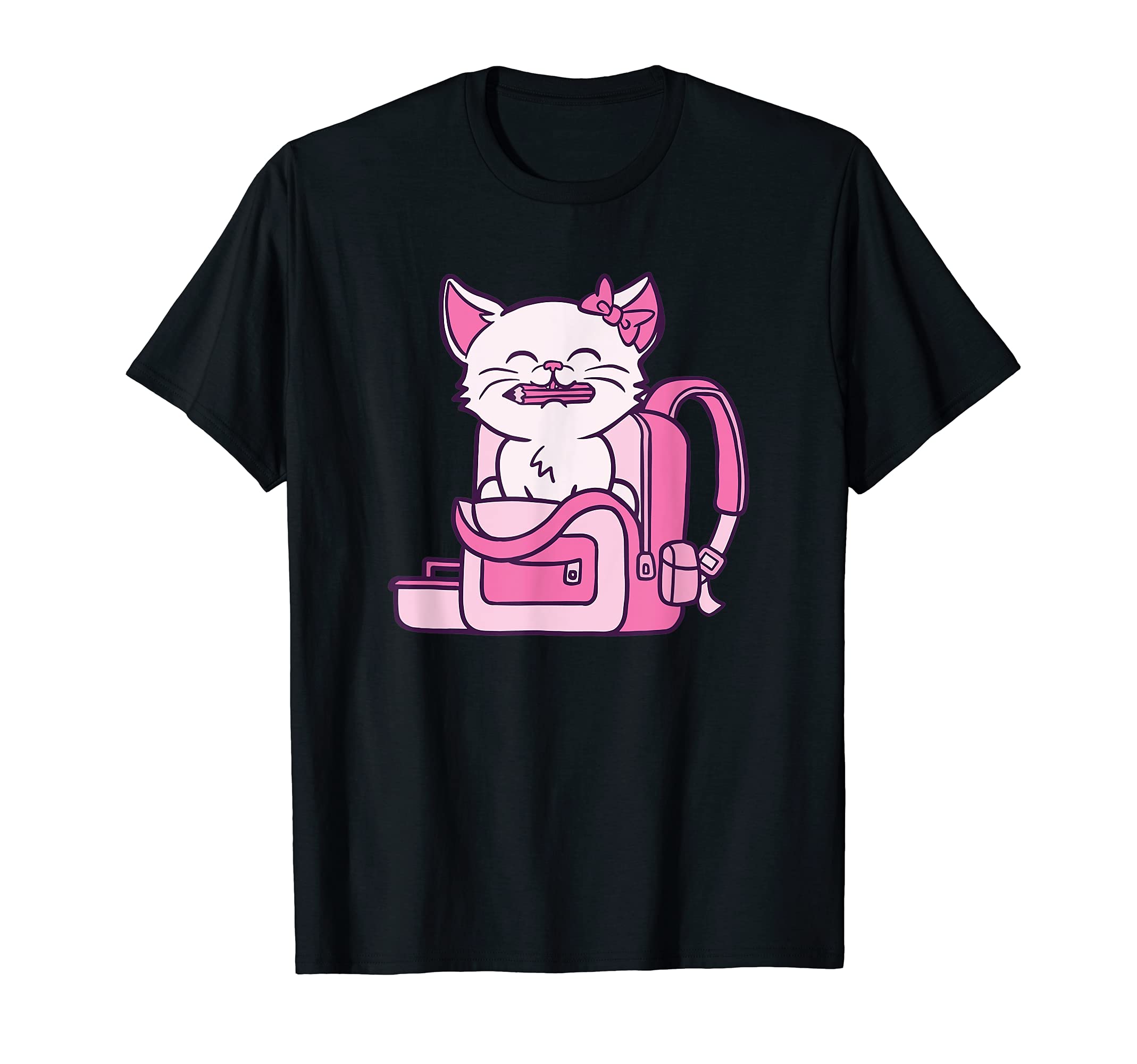 Back To School Kitten Cat Cute Girly T-Shirt