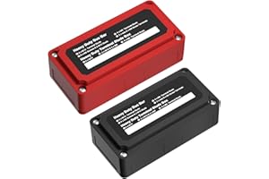 AMOMD 2pcs 300A Bus Bar Brass Power Distribution Block 4 3/8 inch (M10) Studs Busbar Positive Negative Ground Terminal Block Junction Block Buss Bar with Cover for Marine Car RV Boat Solar