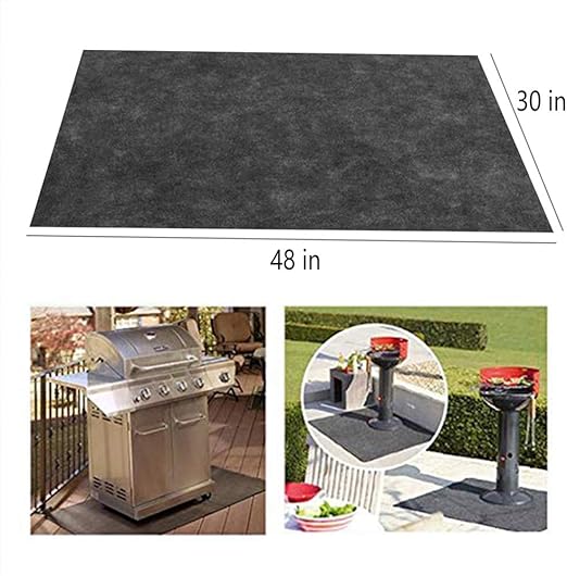Ixaer Gas Grill Floor Mat And Garage Outdoor Fireproof Heat