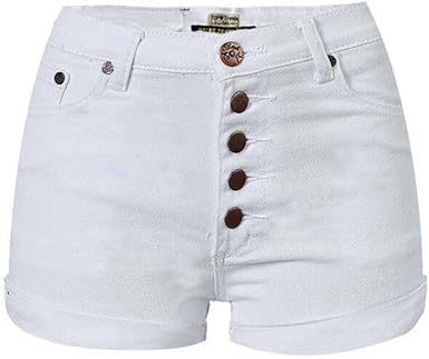 womens white denim shorts uk
