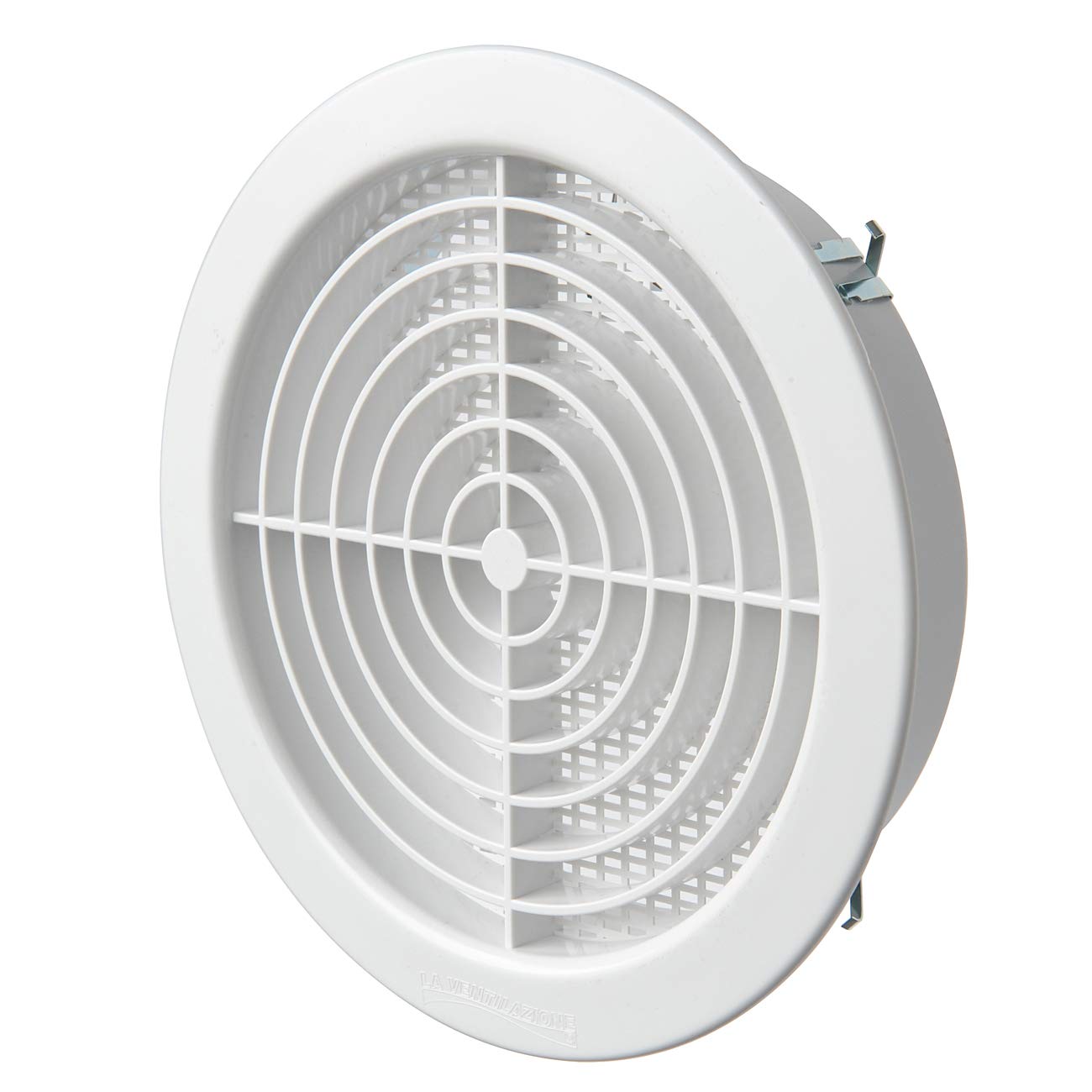 First Plast Grid Round A encastr. D.160 with Fly Net Blanc-Pass Air 135 cm2