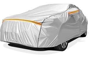 WMCHEYI Car Cover Waterproof All Weather,6 Layers Car Covers for Automobiles, Full Exterior Cover with Zipper, Outdoor Car Cover Sun UV Rain Snow Wind Protection, Fit for 196"(196*74*59 inch)Sedan