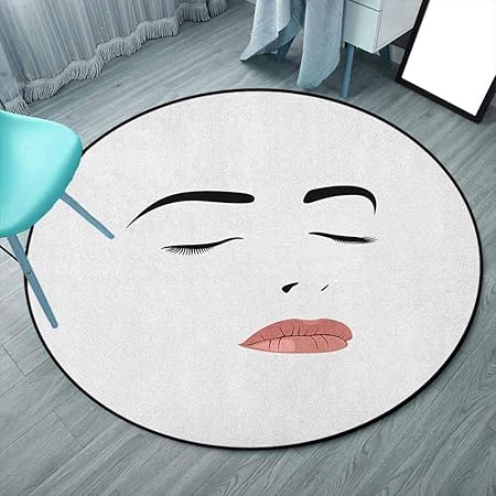 Alfombra redonda supersuave para sala de estar, dormitorio, hogar, 5
