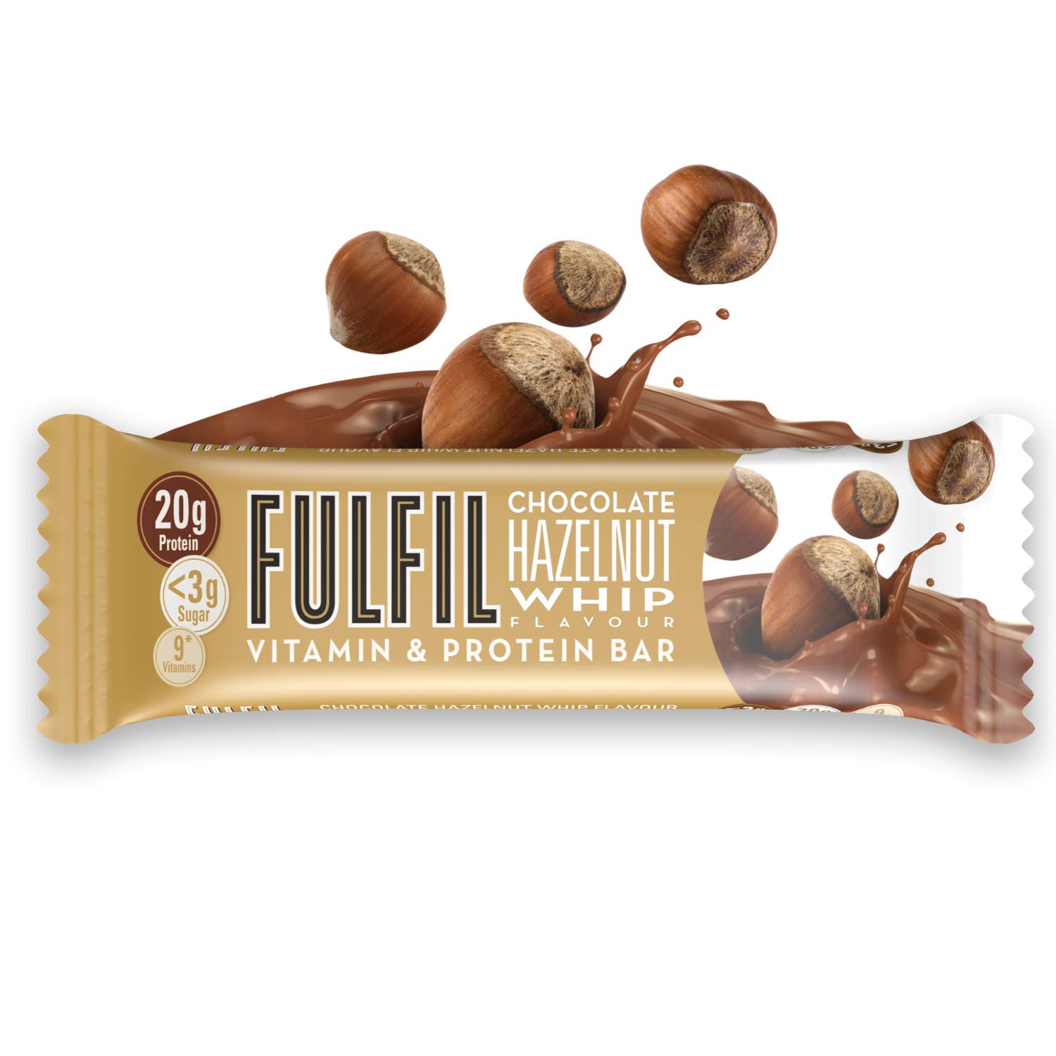 FULFIL Vitamin and Protein Bar (15 x 55g Bars) — Chocolate Hazelnut