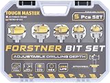 TOUGH MASTER Forstner Bits 5 Pcs Carbide Tip 15–35 mm with Case & Hex Keys view 9