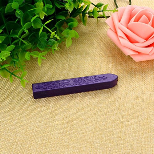 Luweki 5PCS New Vintage Manuscript Sealing Seal Wax Sticks Wicks For Postage Letter (One Size, Purple (without lamp pith))