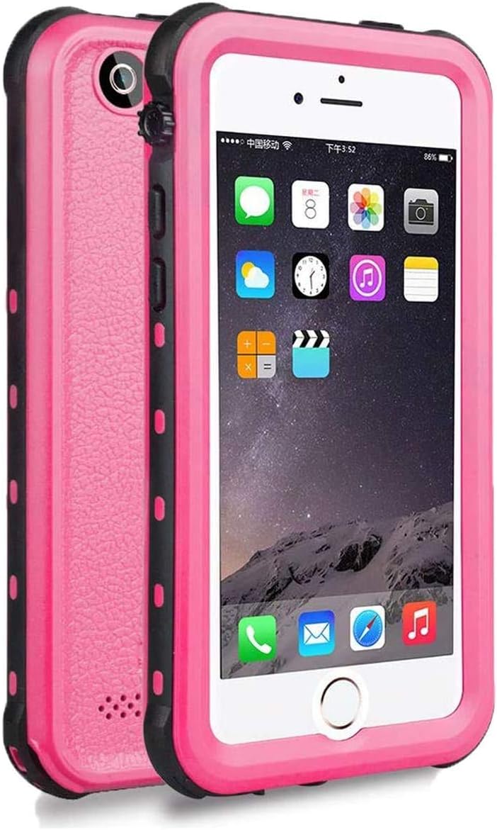 iPhone 5S / SE Best Waterproof Case, Waterproof Dust Proof Snow Proof Shock Proof Case with Touched Transparent Screen Protector, Heavy Duty Protective Carrying Cover Case for iPhone 5 5s SE(T-Pink)
