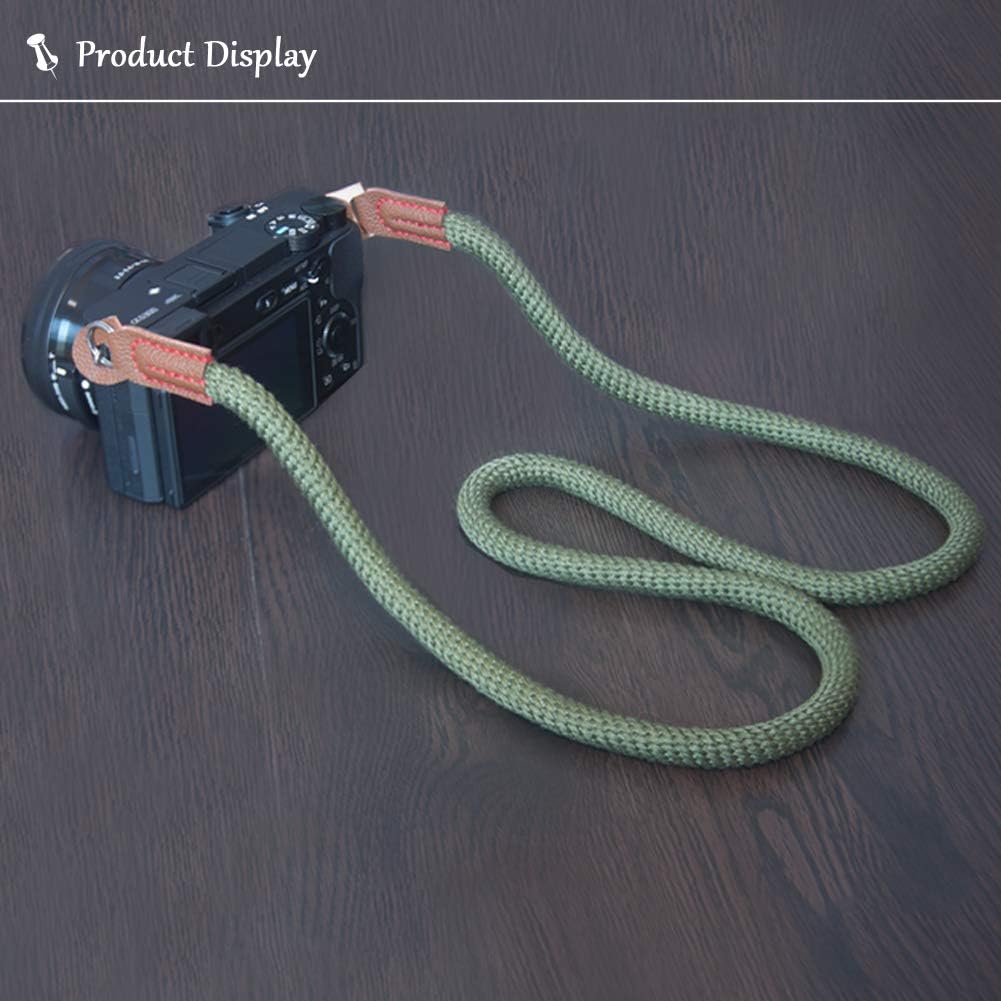 VKO Camera Strap, Soft Camera Strap Neck Shoulder Strap for Mirrorless DSLR SLR Camera 100cm Green - Image 5