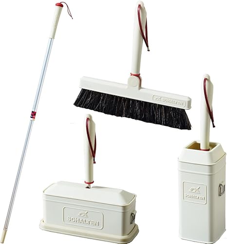 Amazon Schalten 4点セット 掃除用品 おしゃれ シャルテン 伸縮ポール フロアブルーム ハンディローラー ハンディモップ フロア モップ フロアワイパー オンライン通販