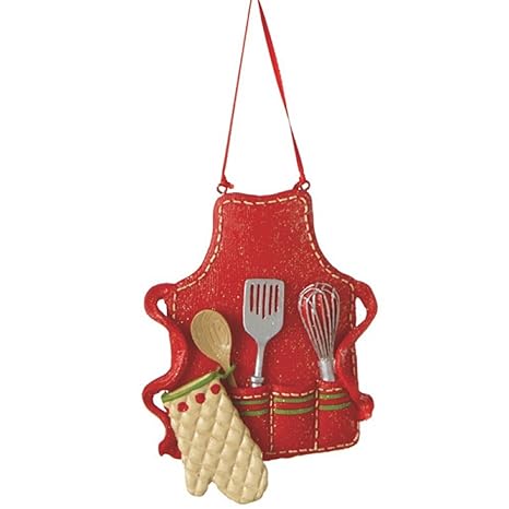 Midwest Cbk Cute Christmas Holiday Pastry Chef Bakers Apron Ornament Red Medium 35 X 3 - 