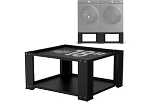 MATALDE Laundry Pedestal for Washer and Dryer 18" Height - Fit 27 and 28 Inch Washer and Dryer Stand Riser Heavy Duty Steel 700lbs Capacity Universal Washing Machine Pedestals Black