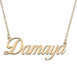 HUAN XUN Customized Custom Simple Any Name Necklace