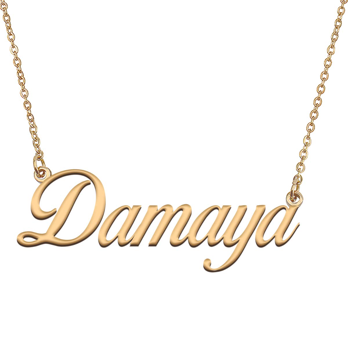 HUAN XUN Customized Custom Simple Any Name Necklace