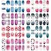 Comdoit Full Nail Stickers Nail Art Polish Strips Nail Wraps for Women Color Nails Strips Glitter Nail Art Stickers Self-Adhesive Decals Nail Design Fingernail Sticker Manicure Decoration
