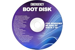 DVD For Windows Emergency Boot Disk For Windows 98, 2000, XP, Vista, 7, 10 PC Repair DVD All in One Tool (Latest Version)