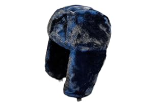 Caissip Women's Trapper Hat Faux Fur Winter Hats Fuzzy Russian Hat with Buckle Trooper Warm Ski Cycling Ear Flap Hat 2024