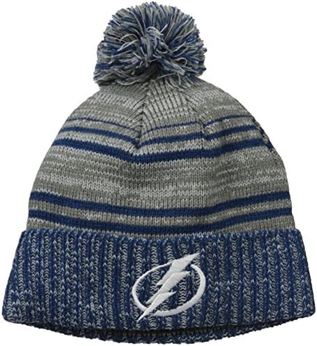 NHL Men's Merlin Cuffed Knit Hat with Pom