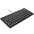 GMYLE Compact Wired USB Mini Keyboard for PC - Charcoal Black