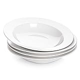 DOWAN Soup and Pasta Bowls Set of 4, White