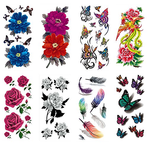 Amy winehouse fancy dresses COKOHAPPY Temporary Tattoos for Women Teens Girls - 8 ...