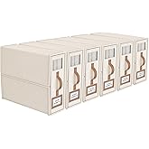 BigPonPon 6 Pack Bed Sheets Organizers And Storage (King Size),Foldable Sheet Organizer With Handle For Linen Closet,Bedding Organizer Storage For Sheets, Duvet Cover (Beige, XCDSN-002