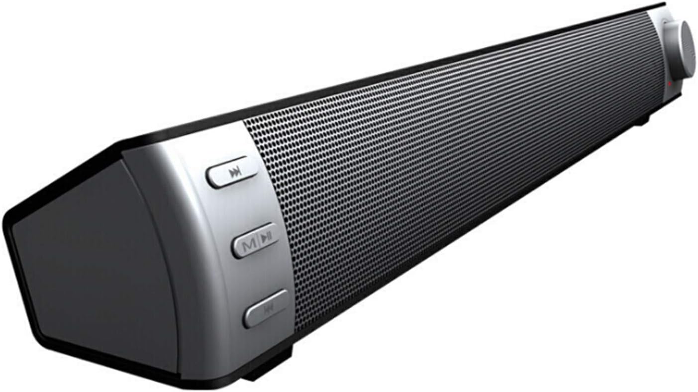 GROTIC Sound Bar with Subwoofer Wireless Bluetooth Bass Speakers with Home Theater Surround Sound and 4 Subwoofers Speakers 2 X 5W Sound Bar 2.0 Channel for TV Cellphone Tablet 2019 New