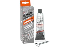 Visbella Gasket Maker Oil Resistant Sensor Safe Neutral RTV Silicone Sealant Non-Corrosive High Flexibility Ideal for Domestic & Older Vehicles 3.5OZ (Grey)
