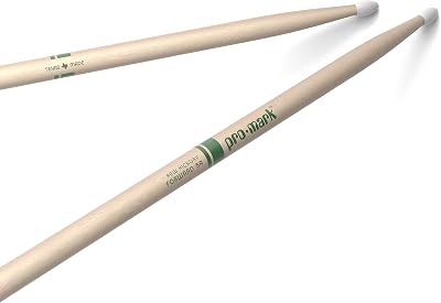 ProMark Classic Forward 5A Hickory Drumsticks Oval Nylon Tip 16in 0.551in
