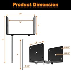 FMhotu 8x8 Concrete Post Base(4 PCS), Deck Post