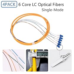 GESD 4Pcs 1.5 Meter LC Cable 6 Strand SingleMode