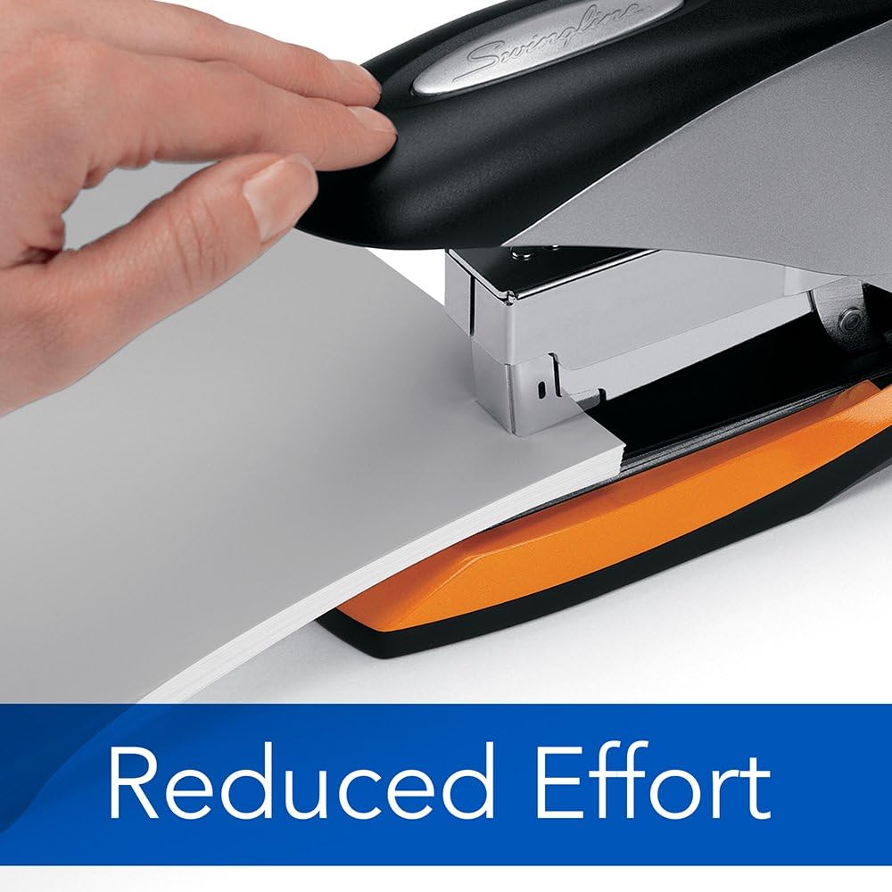 Swingline Stapler, Optima 70, Desktop Stapler Heavy Duty, 70 Sheet Capacity, Reduced Effort Stapler for Office Desk Accessories or Home Office Supplies, Half Strip, Silver (87875): Office Products