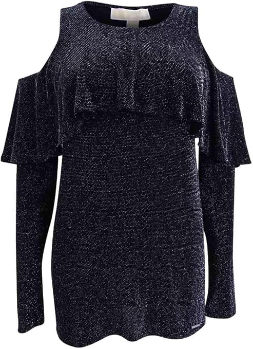 silver cold shoulder top