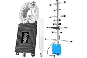 QISHUN Cell Phone Booster for Home House Up to 4,000 sq ft, Cell Booster Data 5G 4G LTE, 3G 2G for Band 2 25 4 66 5 26 12 17 13 Cell Signal Booster for All U.S Phone Carriers ATT Verizon Cricket FCC Approved