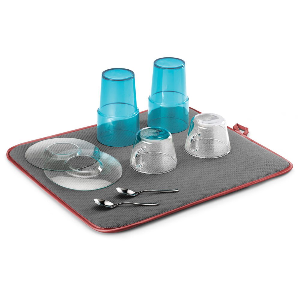 Metaltex Softex Drying Mat, Outer: 100% Polyester Red/Grey, 40 x 45 x 1 cm