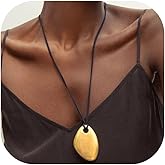 Frodete Statement Necklace for Women Chunky Gold Necklaces Long Pendant Necklace Boho Necklaces Gold Pendant Jewelry Cowboy Chic Style Cowgirl Outfit