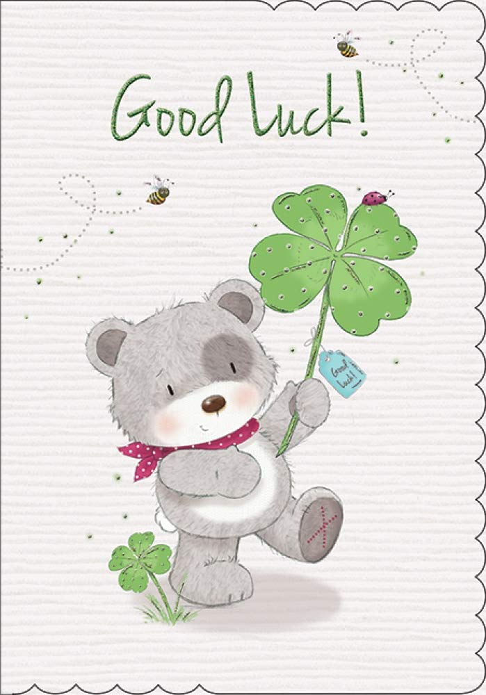 Cute Occasion Card Good Luck - 7 x 5 inches - Piccadilly Greetings