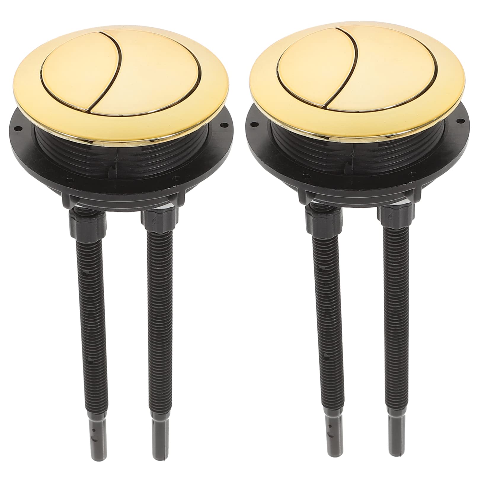 KONTONTY 2pcs Toilet Tank Button Black Sink Black Buttons Flush Valve Dual Flush Valve Replacement Kit Toilet Flushing Button Restroom Flushing Button Toilet Cistern Button Round