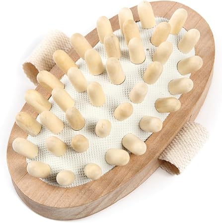 Amazon マッサージブラシ セルライト リンパ ボディ シェイプ マッサージ ブラシ 収納袋付き Nana Nana マッサージ ツボ押しグッズ