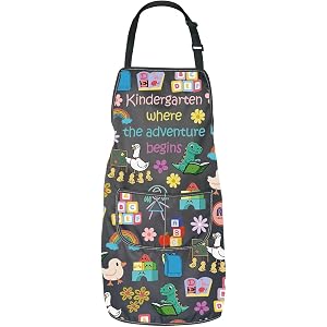 JNIAP Kindergarten Teacher Gift Kindergarten where the adventure begins Apron Teaching Supplies Gift