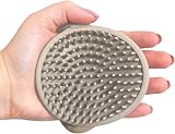 Shnuggle Cradle Cap Brush – Soft Silicone Baby Head Massage Brush Taupe view 4