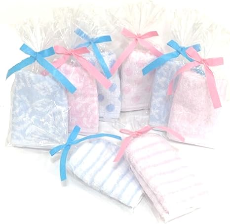 Amazon プチギフト ハンカチタオル 8個セット 4柄 2色 1個づつ リボン付きラッピング袋入りタオルハンカチ 個包装 タオルマーサ ハンドタオル ホーム キッチン オンライン通販