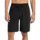 Ekouaer Men's Pajama Shorts Soft Sleepwear Bottoms Elastic Waistband Loungewear Breathable Men Shorts with Pockets