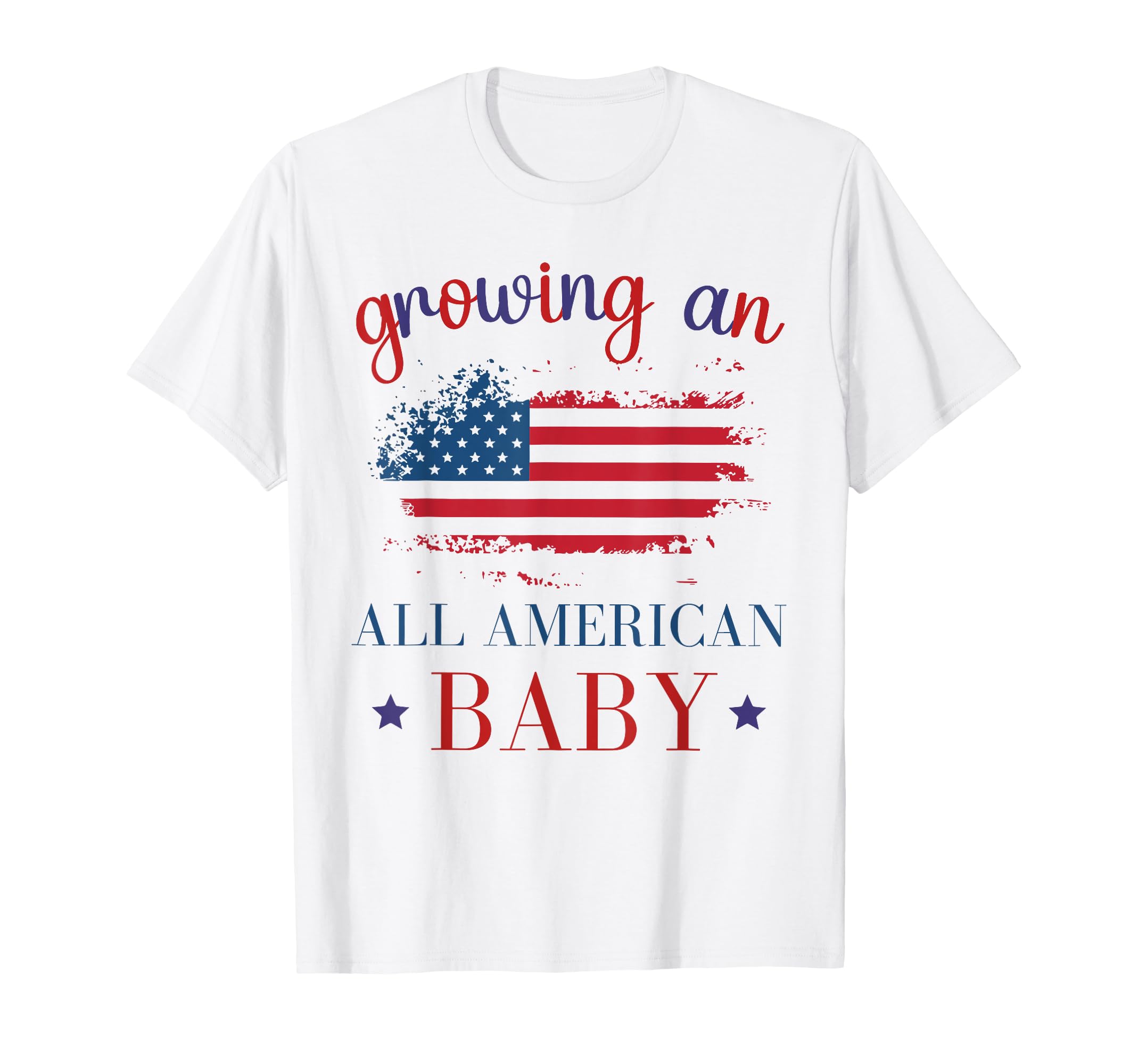 Photo 1 of M--Growing An All American Baby Pregnancy Announcement Tee T-Shirt