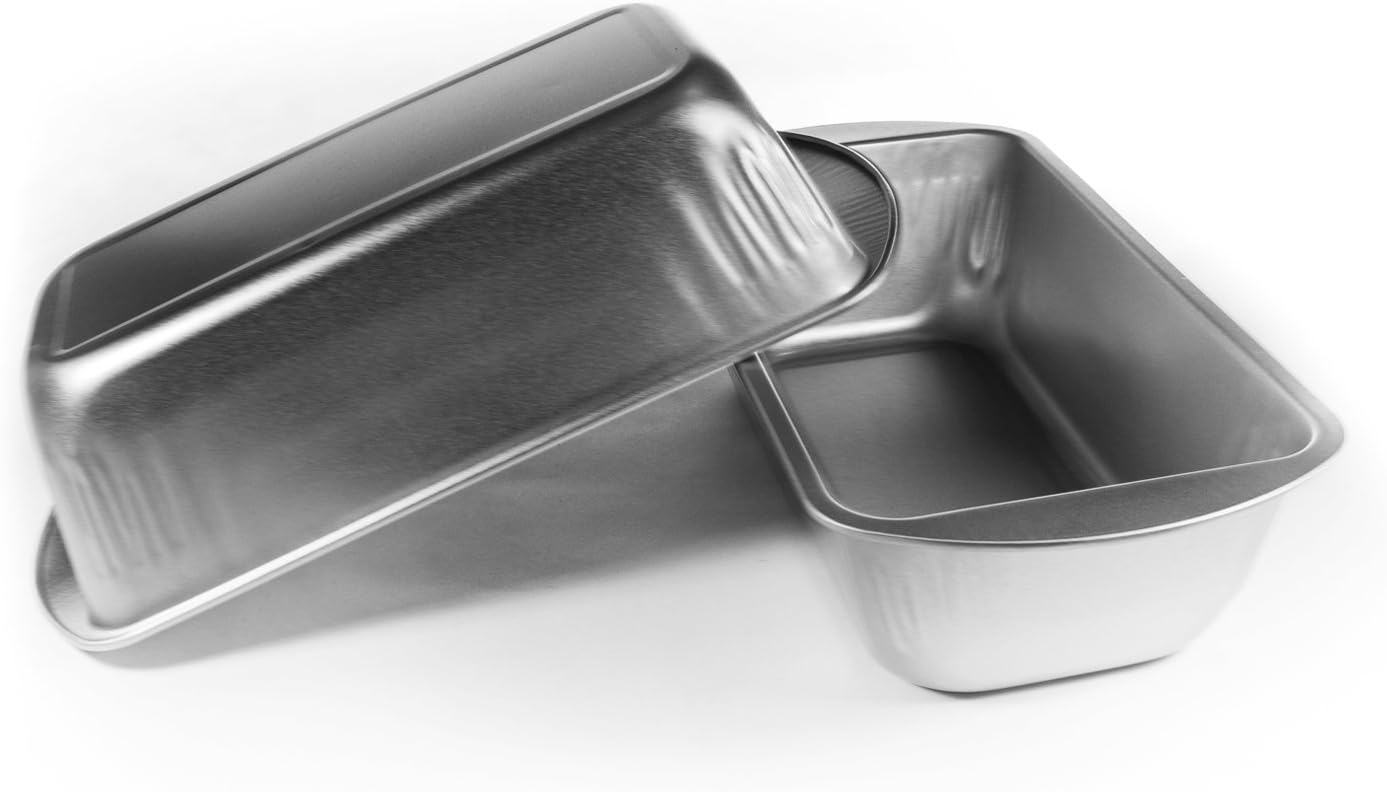 Bread Pans | Medium Loaf Pans for Baking Bread | Metal Loaf Pans for Loaves of Bread | Rectangular Bakeware Set for Banana - Pound Cake and Pan