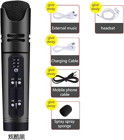 Stella Di Natale Karaoke.Karaoke Microfono Portatile 3 In 1 Per Karaoke Regalo Di Natale Festa Compleanno Parlante Nero Amazon It Cancelleria E Prodotti Per Ufficio