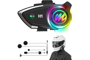 Motorcycle Helmet Speakers Moman H1 Single Dirt Bike Headphone Motorcycle Headset IntercomAI Voice Assistant IP67 Waterproof 
