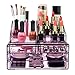 Ikee Design Purple Jewelry & Cosmetic Storage Display Boxes Two Pieces Set, Purple Cosmetic Jewelry Organizer Makeup Holder, Purple Cosmetic Holder Stand